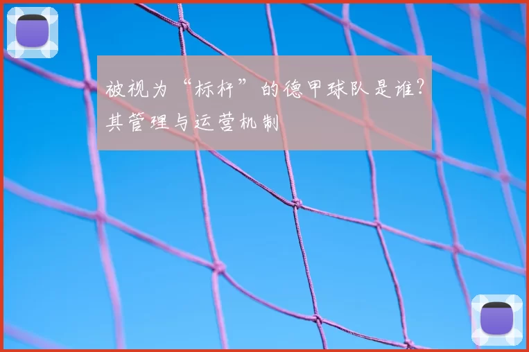 被视为“标杆”的德甲球队是谁？其管理与运营机制