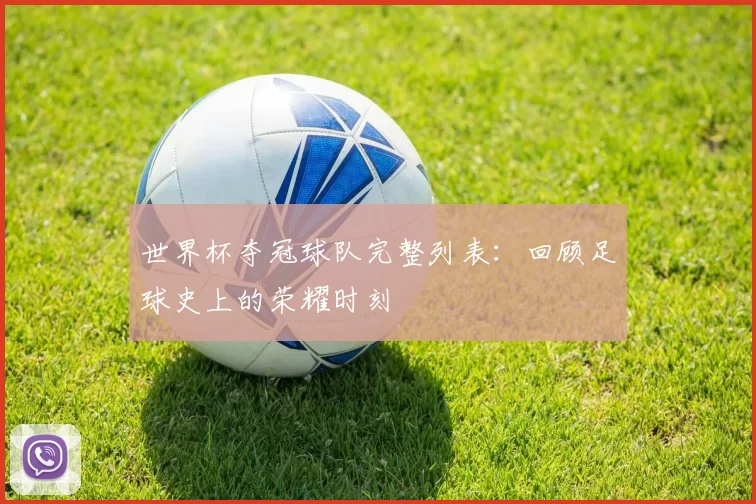 世界杯夺冠球队完整列表：回顾足球史上的荣耀时刻